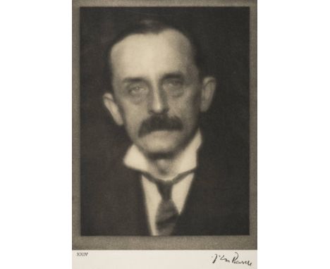 *Coburn (Alvin Langdon, 1882-1966). Portrait of the playwright James Matthew Barrie (1860-1937), taken 1909,  vintage photogr
