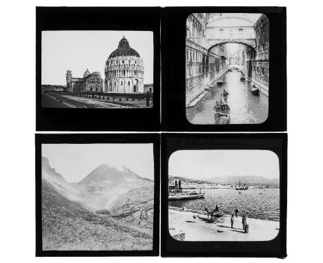 *Magic Lantern Slides. A group of approximately 230 mostly diapositive photographic lantern slides, early 20th century,  incl