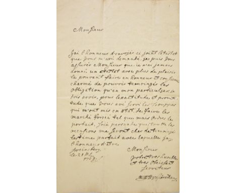 *Cockburn (Sir James, 1728 or 1729-1804, M.P., from 1745 8th Baronet of Langton, Commissary General to the Army in Germany, 1