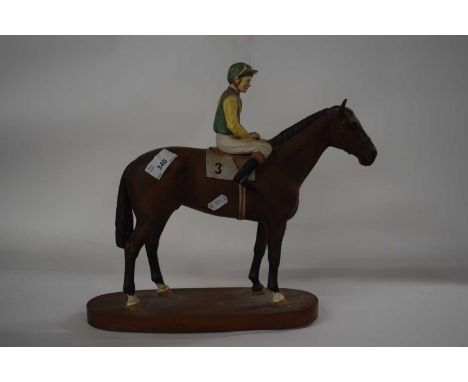 A Beswick model of Najinski with Lester Piggott, the base of the horse marked triple crown 1970, trained by V O'Brien