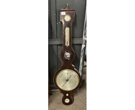 J. M. Verga, Macclesfield, a Georgian mahogany cased wheel barometer
