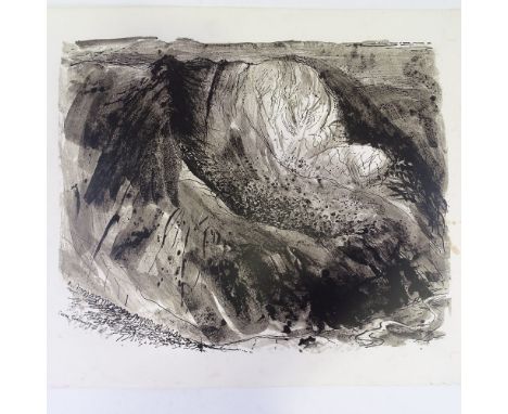 John Piper, original colour screen print, Stones and Bones I and II, with Stones and Bones III on reverse, Kelpra editions Lo
