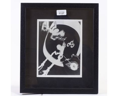 Christian Schad (1894 - 1982), Vintage abstract photograph, image 8.5" x 6.5", framedVery good condition 