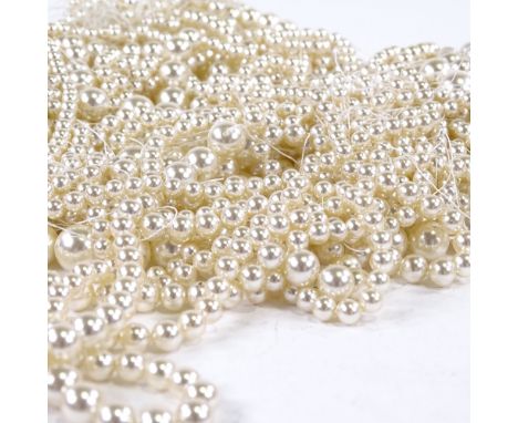 A large collection of 1960s strung imitation pearlsLot sold as seen unless specific condition(s) requested 