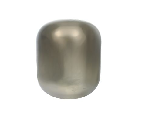 AN ITALIAN GLASS FLOOR LAMP, possibly attributed to Mazzega, the silvered/chrome glass shade, in the shape of a lantern.