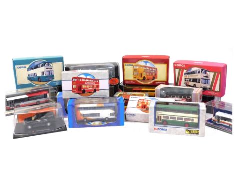 A group of diecast cars, to include Corgi Metrobus Northern Superliner, Corgi The Yorkshire Rider Series Gold Rider, exclusiv