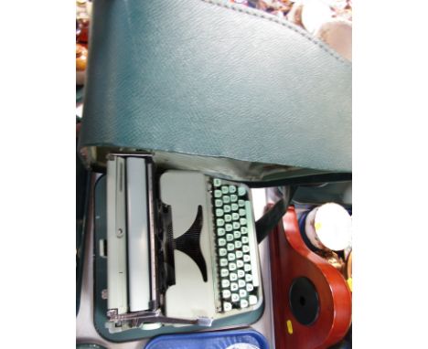A cased typewriter. 
