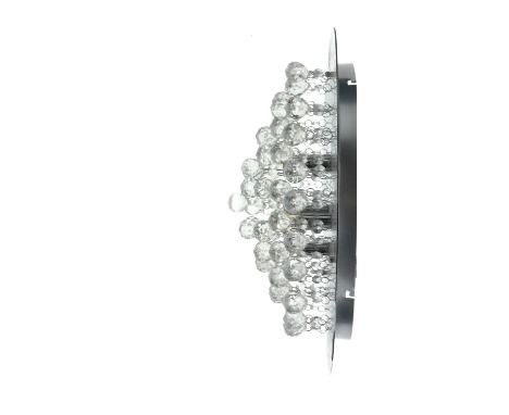 Polished chrome 'Crystal Flush' ceiling light by lightbox, D51cm  Condition Report Click here for further images, condition, 