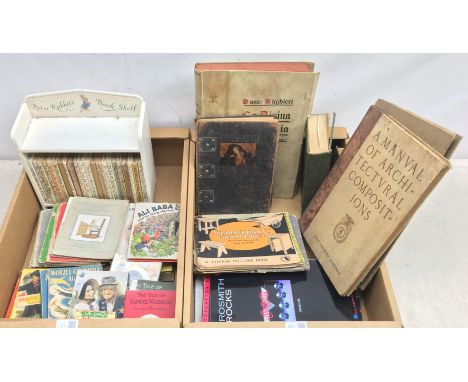 Peter Rabbit's Bookshelf, and other children's books, A Manual of Architectural Compositions 1923, other books in two boxes C