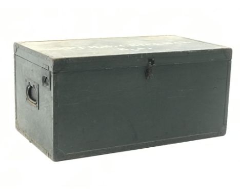 Military metal bound trunk belonging to Capt. H.W. Crickmay, L73cm  Condition Report Click here for further images, condition