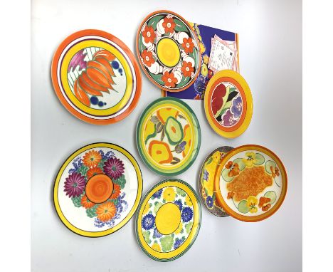 Set of eight Wedgwood Clarice Cliff Zest for Colour series plates comprising Nasturtium, Lily, Gayday, Canterbury Bells, Sung