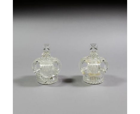 A Pair of George IV or Later Cut-Glass Scent-Bottles, by John Blades or His Successors Blades and Jones, London, Probably Fir