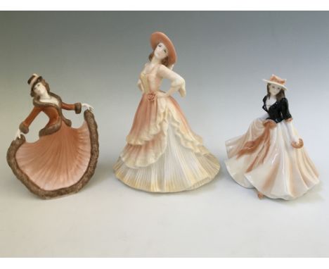 Three Royal Worcester figures, ‘Anne- 1997’ together with Les Petites ‘Mary' and 'Caroline’, all in boxes. IMPORTANT: Online 