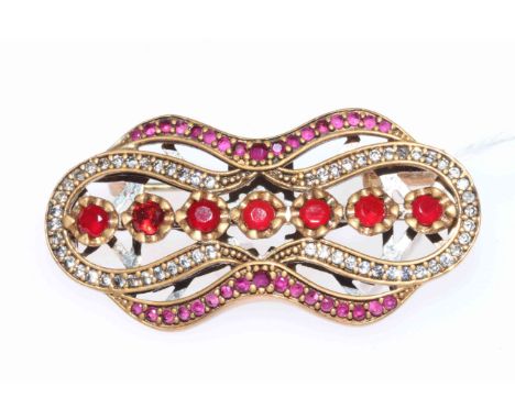Ruby Art Deco brooch.