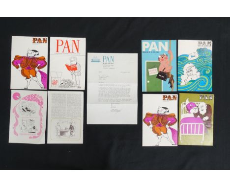 ANTONIA BERYL BOTTERILL YEOMAN (Known as 'ANTON') (Australian/British 1907-1970) Six issues of PAN Magazine, late 1960's, ear