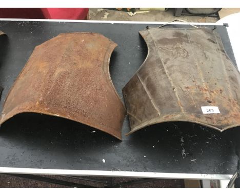 TWO VINTAGE BREAST PLATES 
