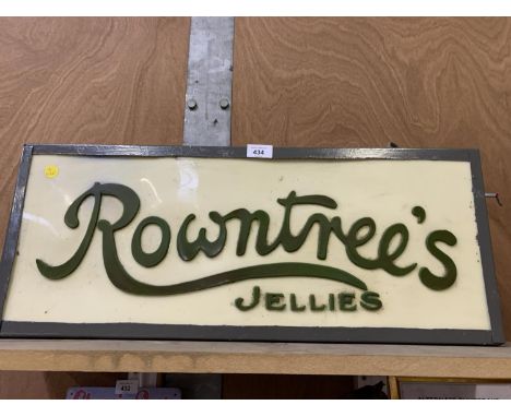 A ROWNTREE'S JELLIES ILLUMINATED LIGHT BOX SIGN 