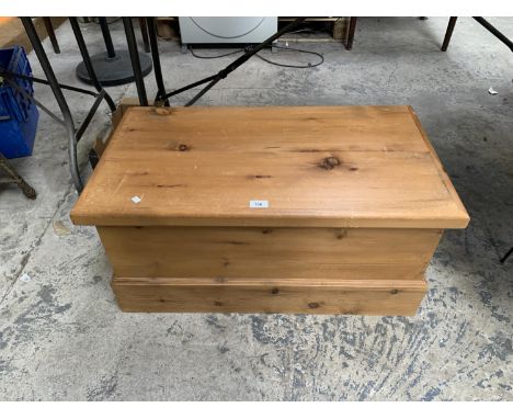 A PINE STORAGE TRUNK 