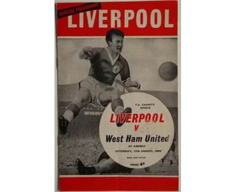 One of the harder post war Charity Shield programmes to obtain. Very small hole in cover otherwise good.
