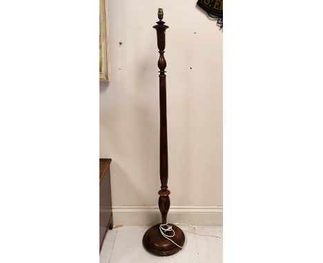 Hardwood Indian? standard lamp base. 160cm high 