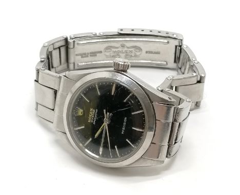 Rolex Oyster Speedking precision c.1955 automatic wristwatch #6430 on an original stainless steel fitted 16cm bracelet ~ plex