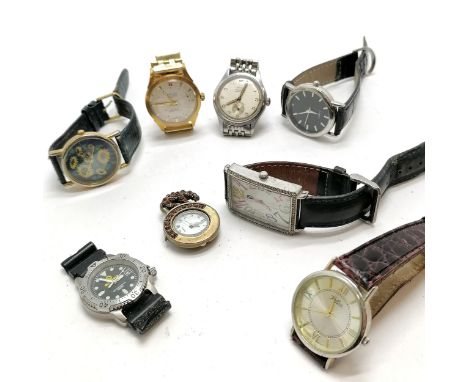 Porthos automatic gold plated wristwatch, Anew stainless steel manual wind wristwatch - both running - BUT WE CANNOT GUARANTE