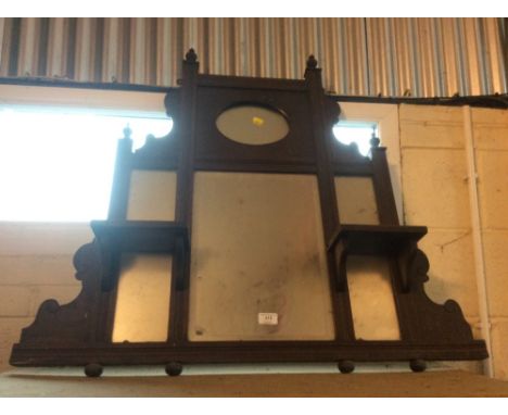 An Edwardian overmantel mirror