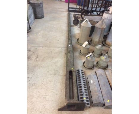 A Victorian cast iron street lamp post, AF