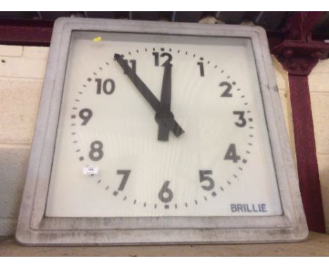 A Brillie industrial wall clock, 29" x 29"