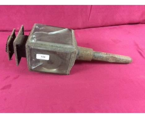 An Antique carriage lamp, AF