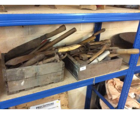 A quantity of various old tools, knives etc.