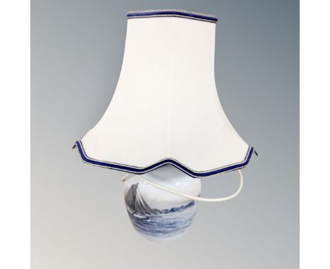 A Royal Copenhagen porcelain table lamp 