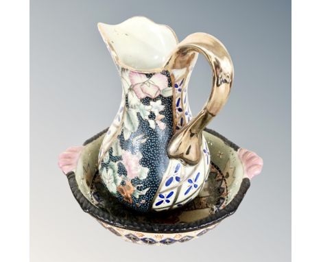 A Chinese wash jug with basin 