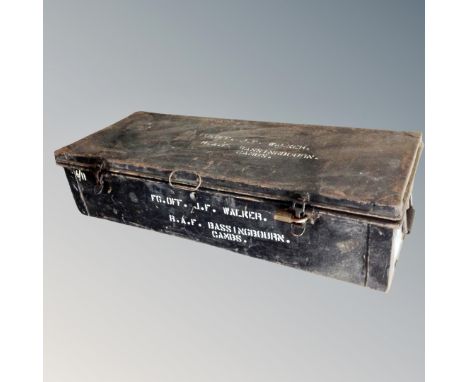 A military tin trunk 