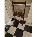 A George III style Quality Mahogany Boot Rack turned mahogany pegs, double sided boot stand