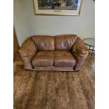 Leather sofa 170 x 100 x 62cm by AMX Designs Long Eaton Initially part of top British furniture