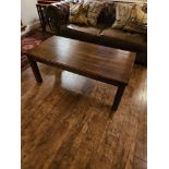 Oak coffee table robust design simple rectangular form 120 x 60 x 46cm