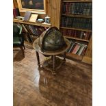 Decorative mid century globe bar Italian 18th-century mapping and cartography of this globe On the