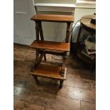 Regency style Mahogany Library Step A sturdy solid 3 step piece The Steps have turned legs at the