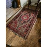 Medium Sized Persian Hand Knotted Wool Rug. Mid size Persian wool rug with complex geometric