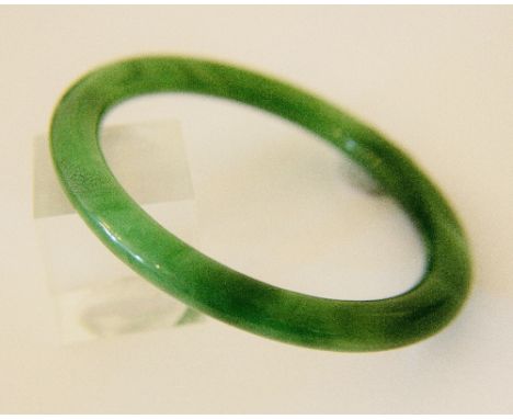 Green stone bangle, jade?