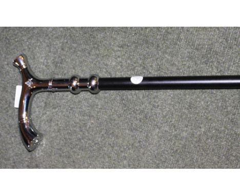 Chrome handled Masonic walking stick