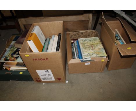 Four boxes of various books to include Art related, cookery, travel etc.