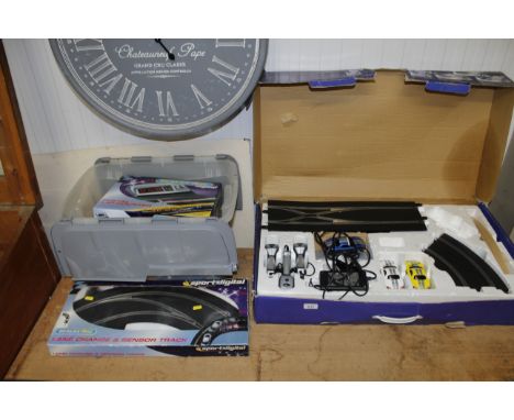 A Scalextric digital triple ignition set etc.
