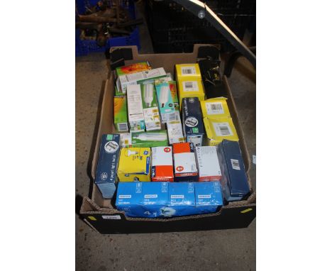 A quantity of various light bulbs 