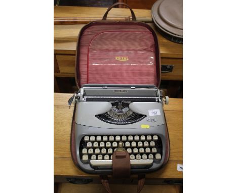 A Royalite portable typewriter