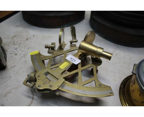 A brass Stanley sextant