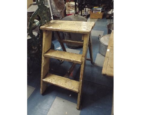 A Vintage Three Step Step Ladder 