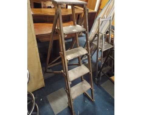 A Vintage Four Tread Step Ladder 