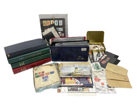 Stamps including Great British first day covers many with special postmarks, Queen Victoria penny red stamps, small number of